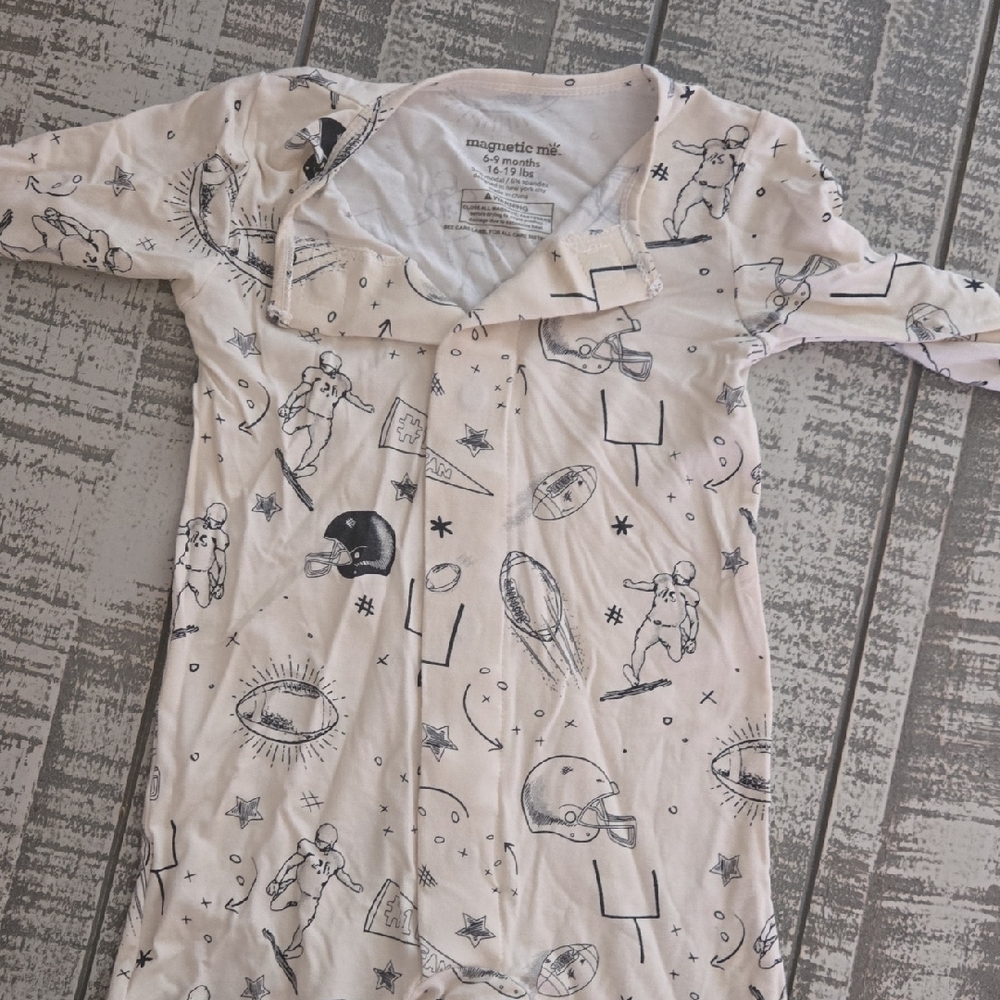 Magnetic Me Cream and Black Pajama Set for Cozy Comfort